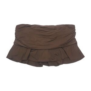 Lands' End Swim Skirt Bottom Panty Lined Women Size 18 Brown Ruffle Bathing Suit